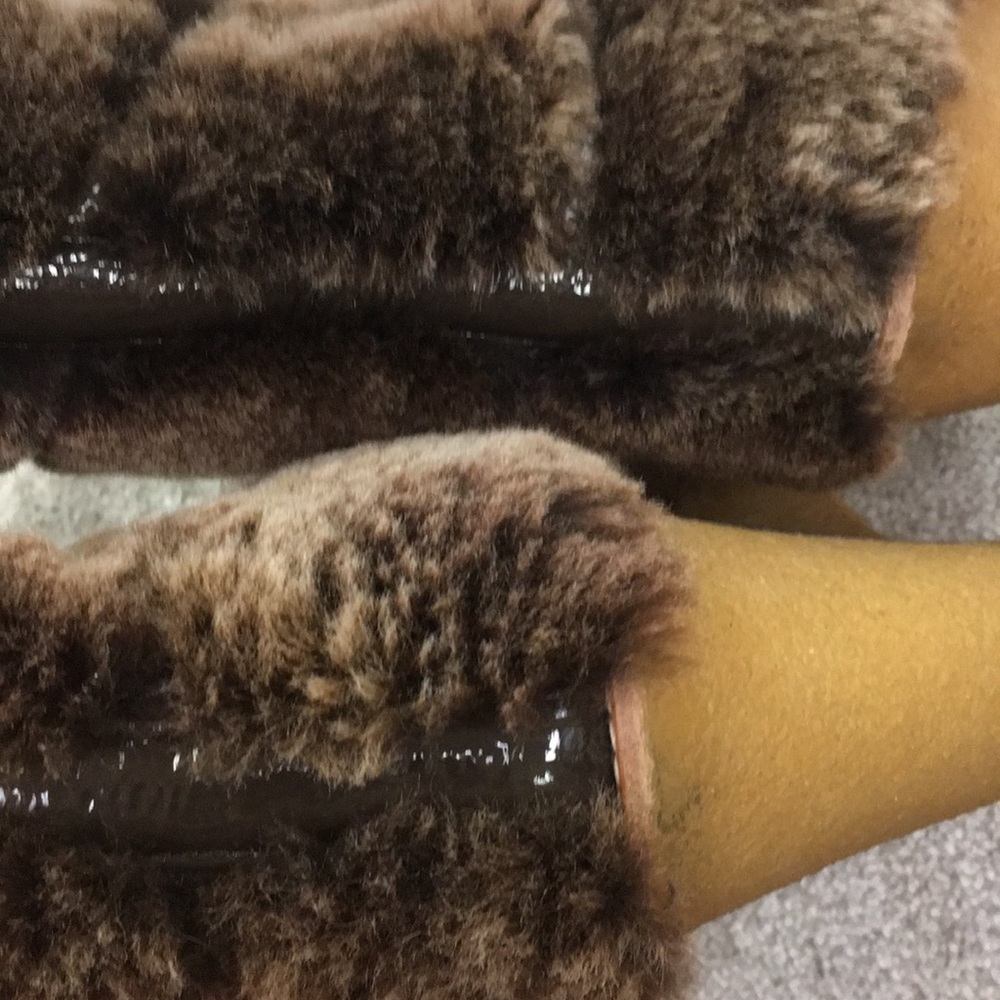 5 Shearling Fur Boots by Tory Burch Wedges Kiki - Picture 7 of 8